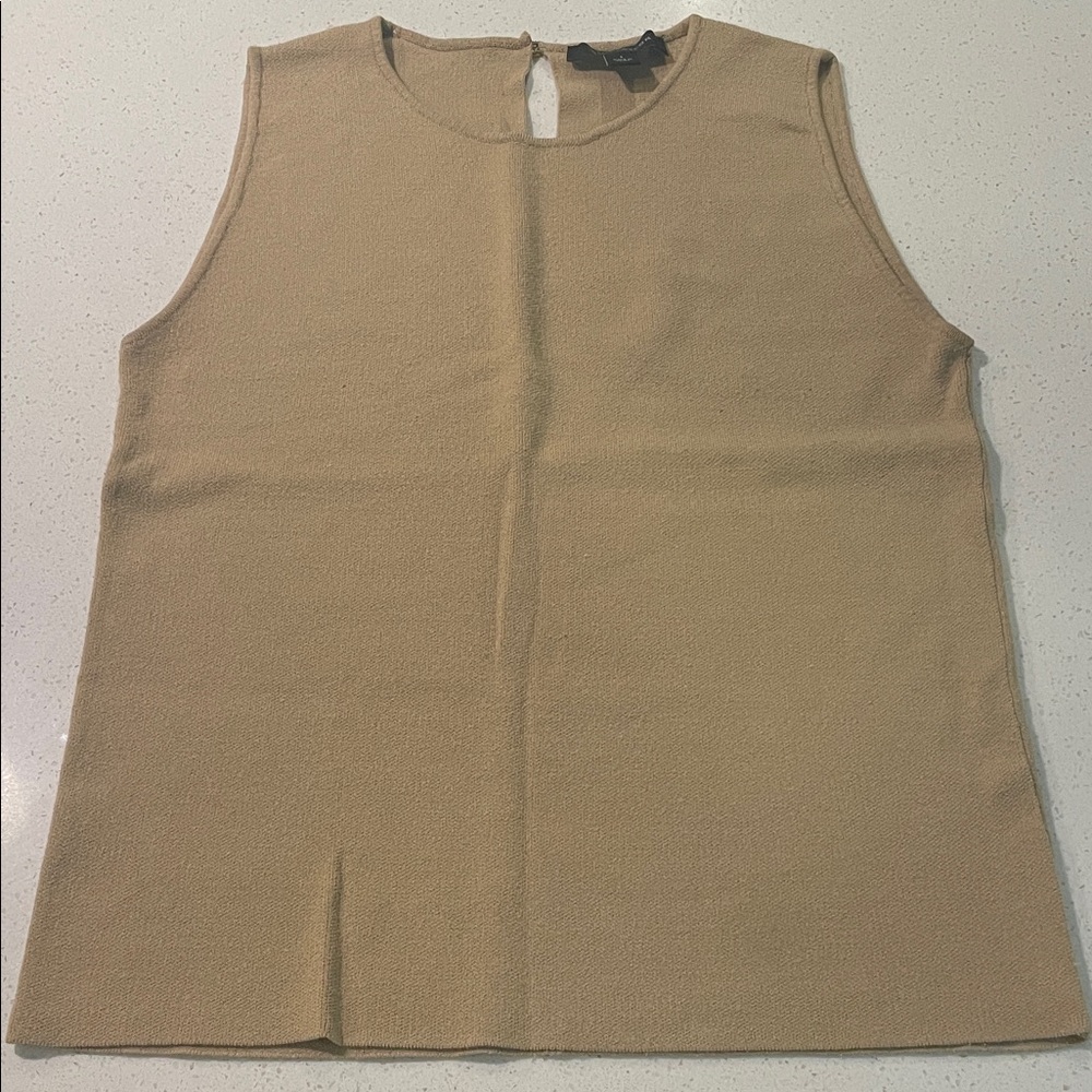 Sleeveless Crewneck Sweater She’ll in Beige